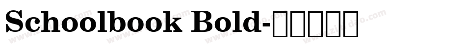 Schoolbook Bold字体转换